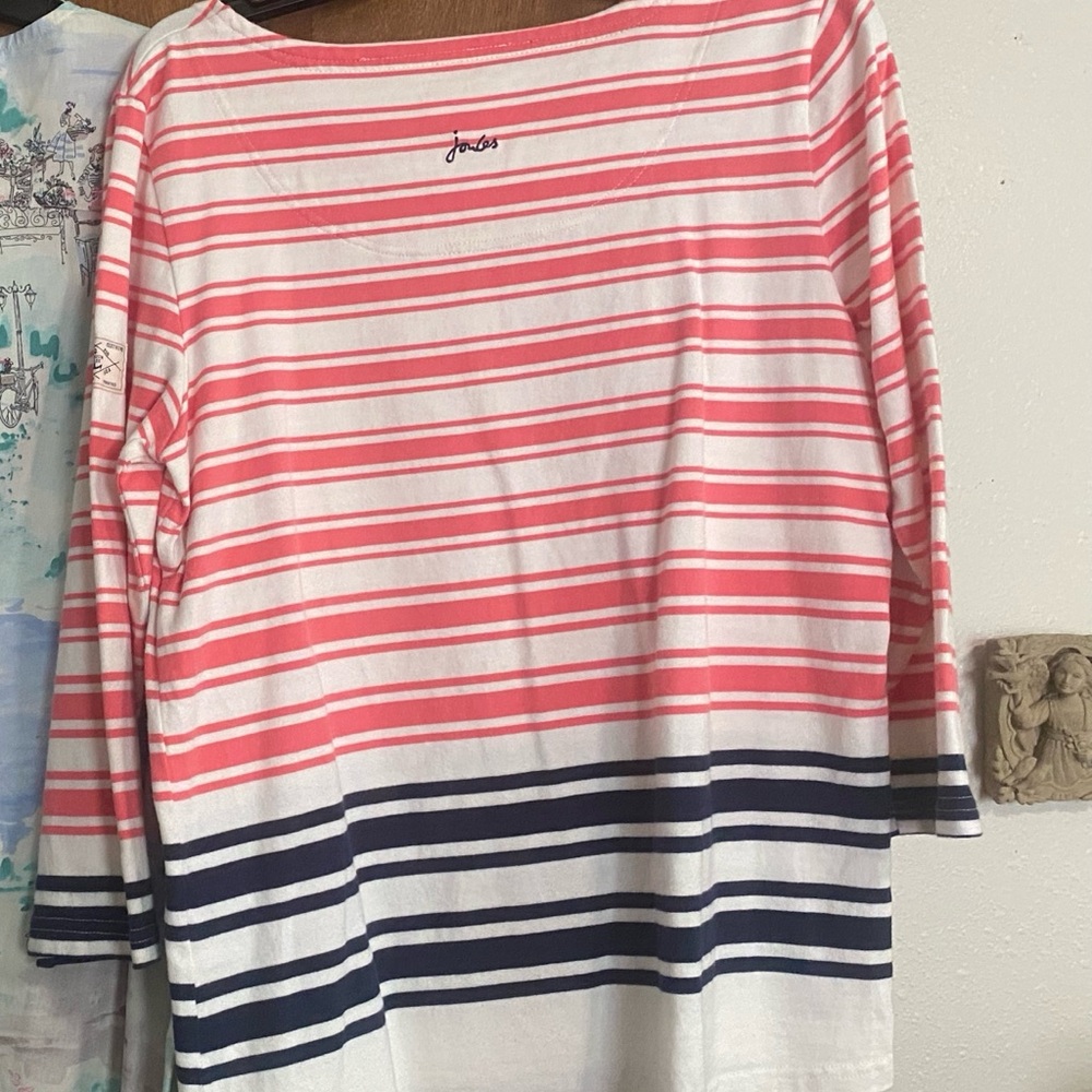 Joules Pink and Navy Striped Tunic